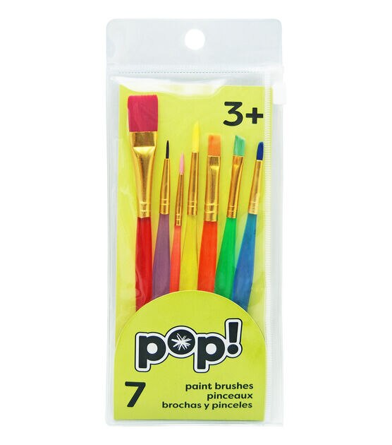7pc Multicolor Paint Brush Set by POP!
