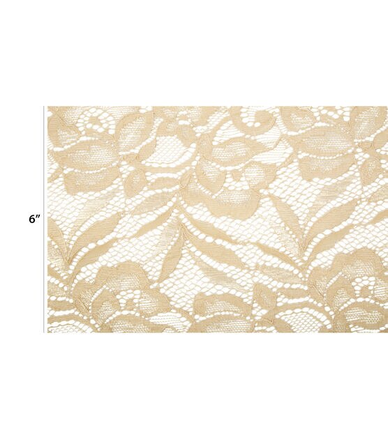 6" Gold Stretch Lace Trim by Simplicity, , hi-res, image 5