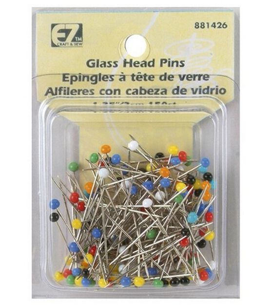 Fine Quilting Glass Head Pins - #28 - 1 7/8 x 0.019 - 100/Pack