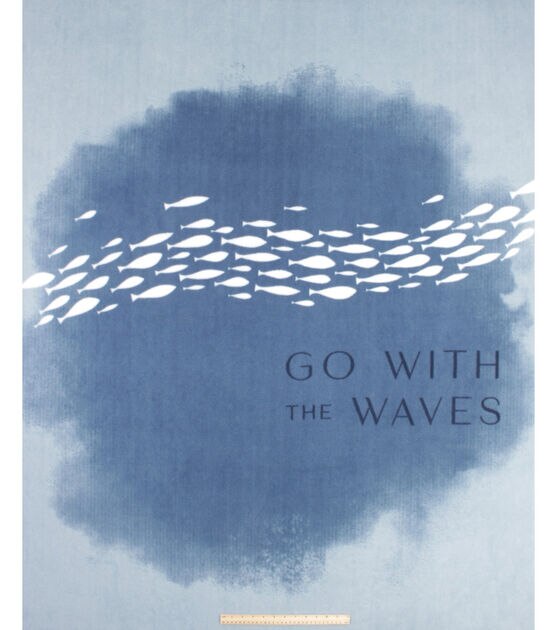 72" Wide Go With the Waves No Sew Fleece Blanket, , hi-res, image 3
