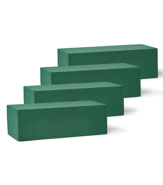 Crafare7.5 Inch 4pcs Round Floral Foam Bricks Green Foam Blocks Wet for  Flowe