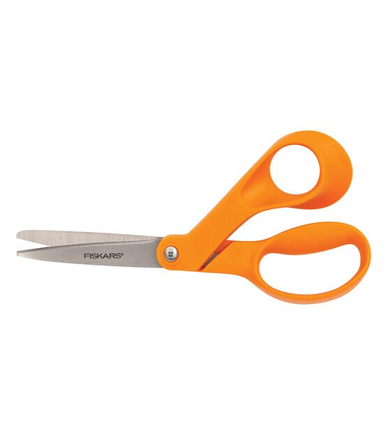 Fiskars Premier 7" Bent Scissors Orange Right Handed, , hi-res, image 2