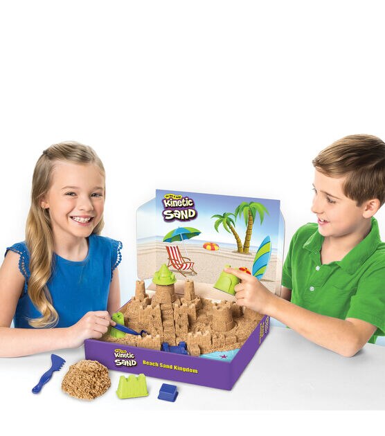 Kinetic Sand 3lbs Beach Sand Kingdom Set, , hi-res, image 3