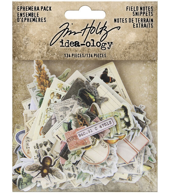 Tim Holtz Idea Ology 134pc Field Notes Ephemera