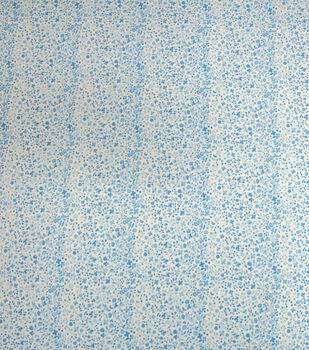 Floral Lace Stripe Light Blue Premium Cotton Vintage Fabric