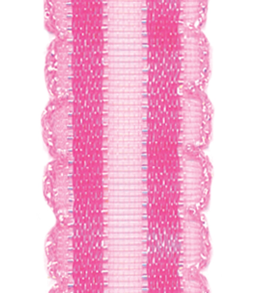 Offray 1.25 inch Pink Empire Lace Trim, 3 Yards, 1 Each