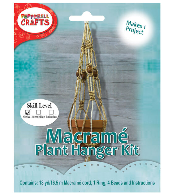 DIY Macrame Plant Hanger Kit: Beginner Level