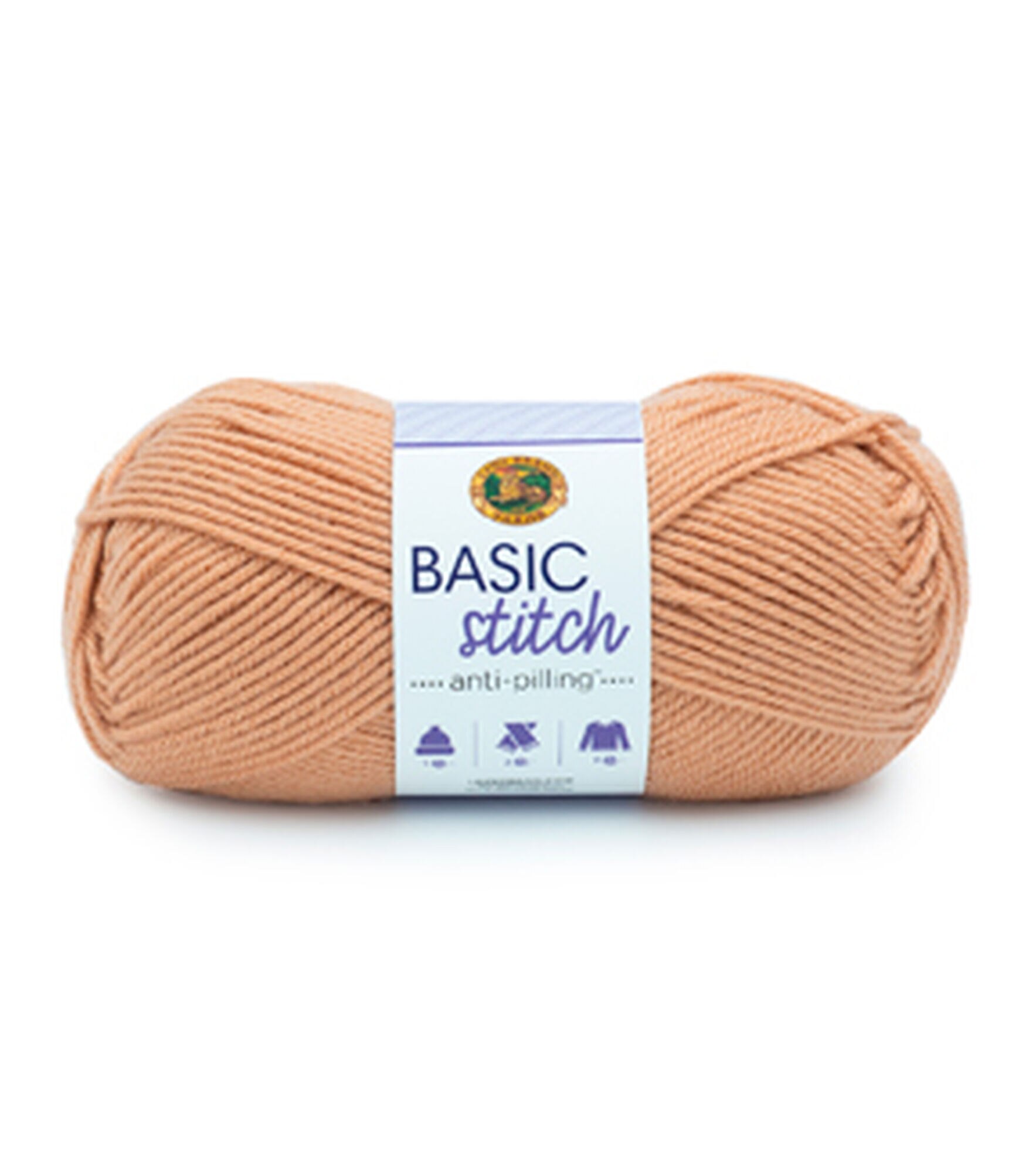 Lion Brand Basic Stitch Anti Pilling Worsted Acrylic Yarn, Clay, hi-res