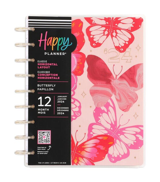 Happy Planner 12 Month 2024 Woodland Seasons Classic Vertical Planner