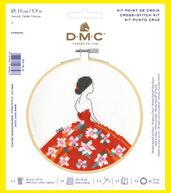 DMC 6" Carmen Counted Cross Stitch Kit