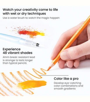 Arteza Watercolor Pencils Assorted Colors 72pk