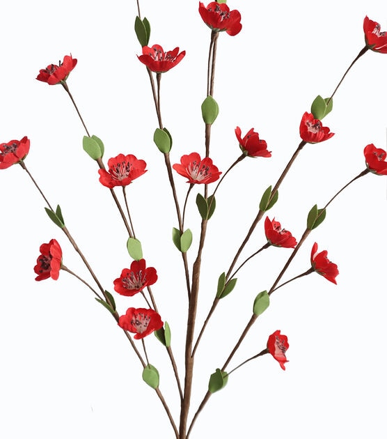 36" Spring Red Cherry Blossom Stem by Bloom Room, , hi-res, image 2