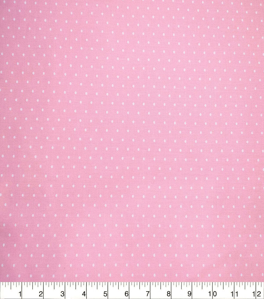 Pin Dots Quilt Cotton Fabric by Quilter's Showcase, Rose, swatch