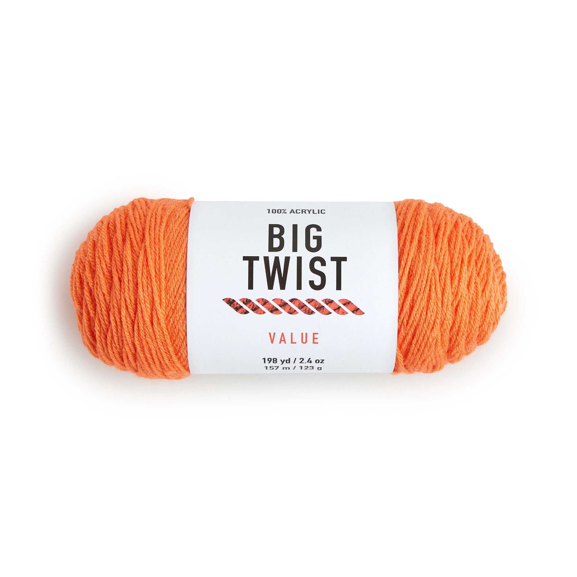 Value 380yd Worsted Acrylic Yarn by Big Twist, Coral, hi-res