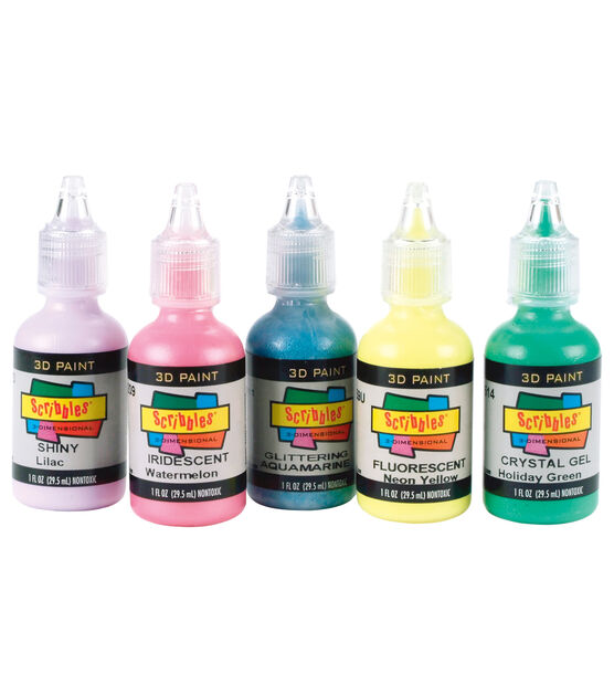 FABRIC PAINT GLITTER 3D 1 OZ – Scribbles Crafts – Brooklyn's Premier  Crafting Resource