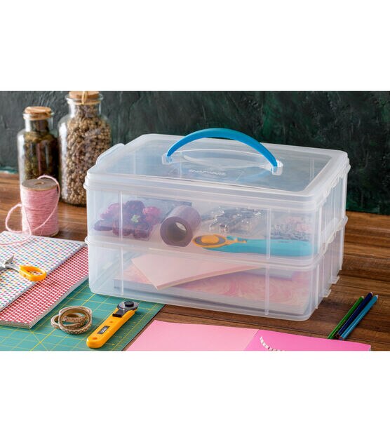 10 Plastic Storage Box with 9 Individual Jars - Plastic Storage - Storage & Organization - JOANN Fabric and Craft Stores