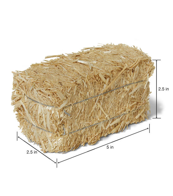 FloraCraft 2.5 x 5 Decorative Straw Bale 2ct