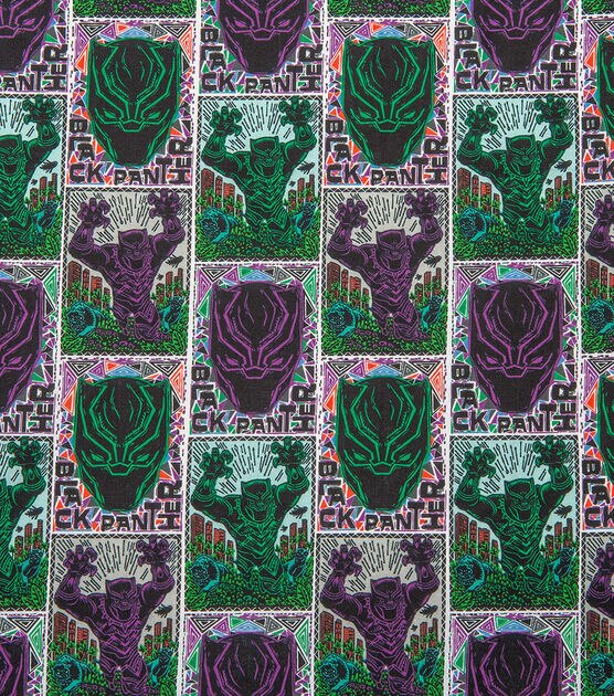 Black Panther Linocut Poster Cotton Fabric | JOANN
