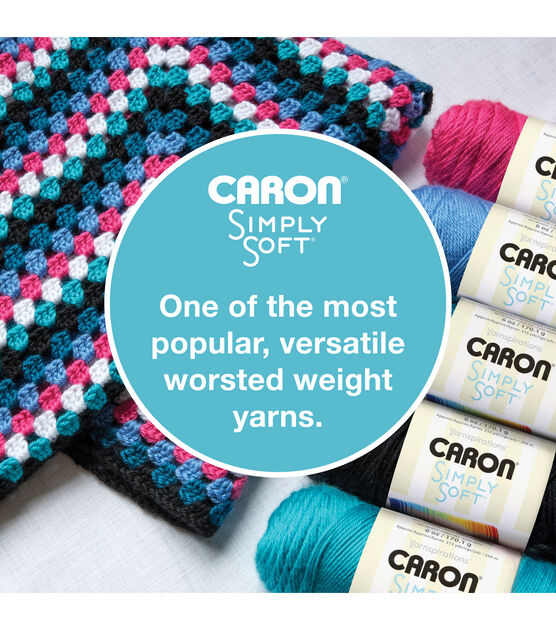Caron Simply Soft Soft Pink Yarn - 3 Pack Of 170g/6oz - Acrylic