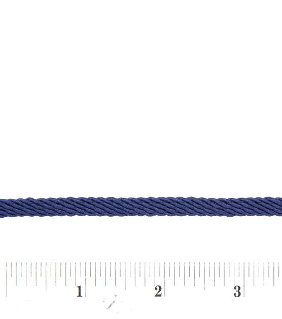 Simplicity Rayon Faille Braid Trim 0.63'' Navy