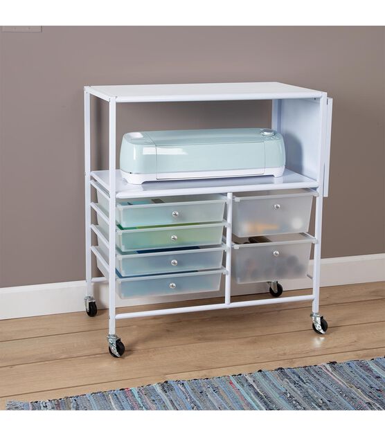 VARMHUS Three Tier Rolling Cart,Craft Cart Organizer Jordan