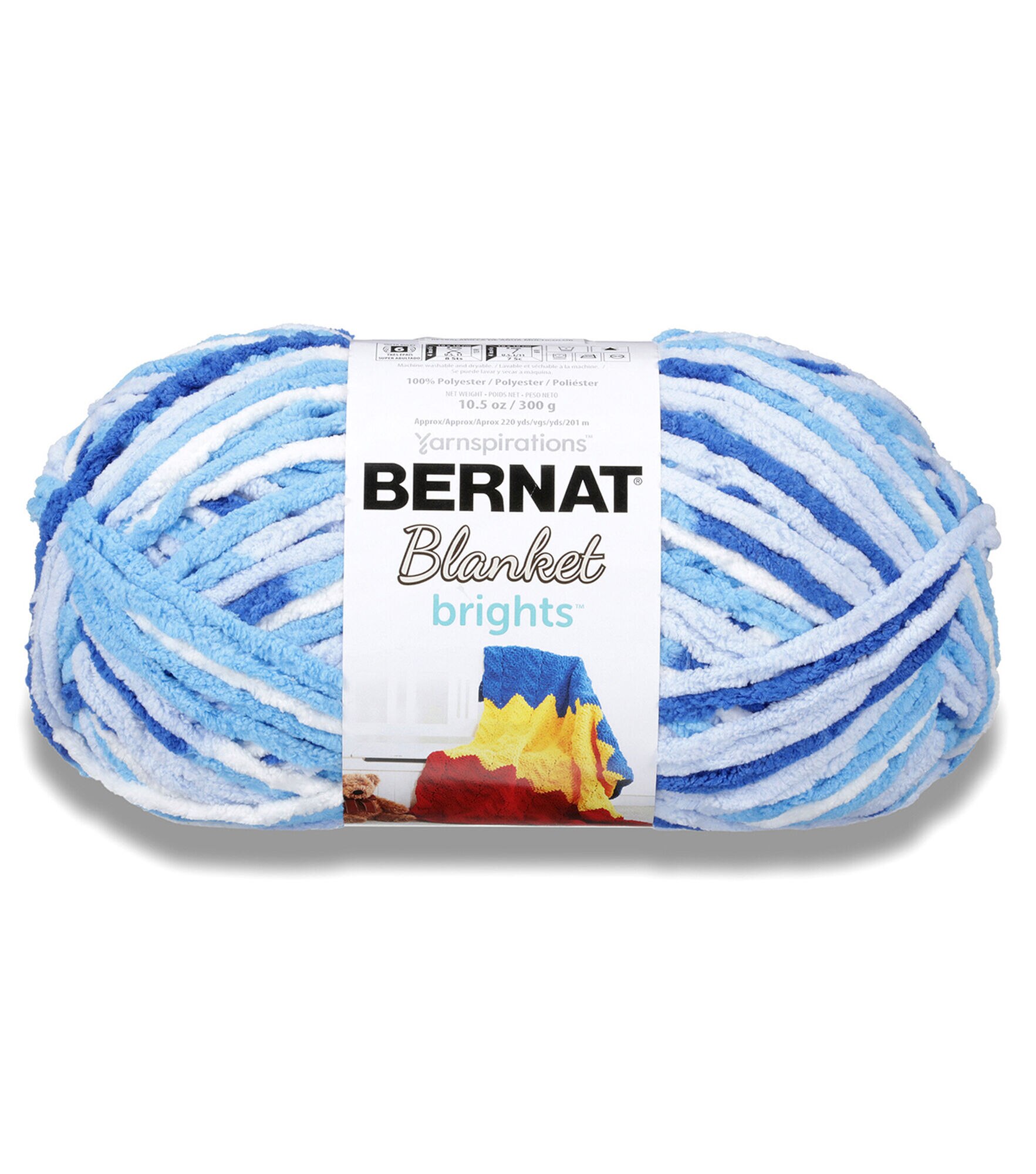 Bernat Blanket Brights 220yds Super Bulky Polyester Yarn, Waterslide Variegated, hi-res