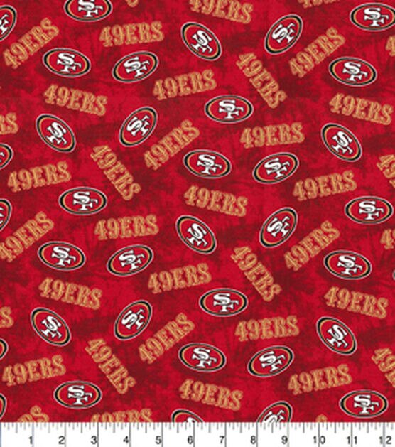 NFL Red San Francisco 49ers Cotton Duck Canvas, , hi-res, image 2
