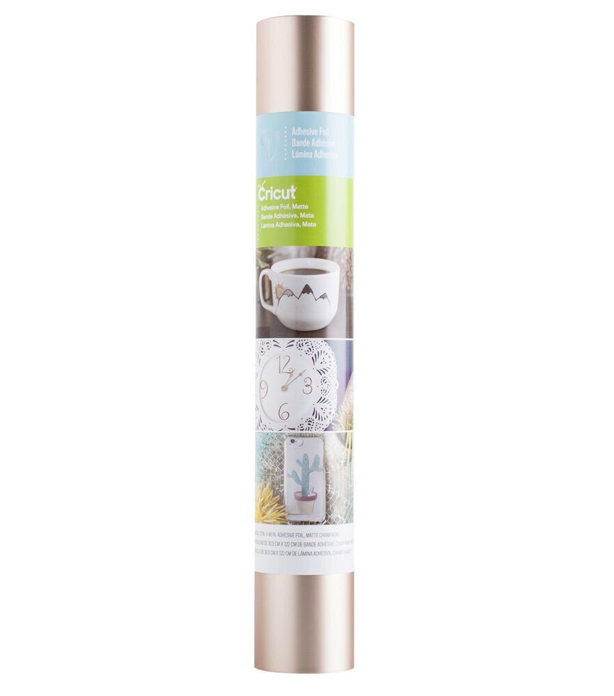 Cricut 12" x 48" Matte Adhesive Foil Roll, Champagne, swatch