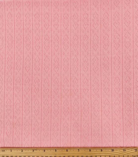Pink Hearts Pointelle Knit Fabric by POP!, , hi-res, image 2