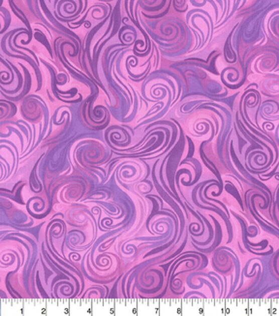 Purple Bold Swirls Cotton Fabric by Keepsake Calico, , hi-res, image 2