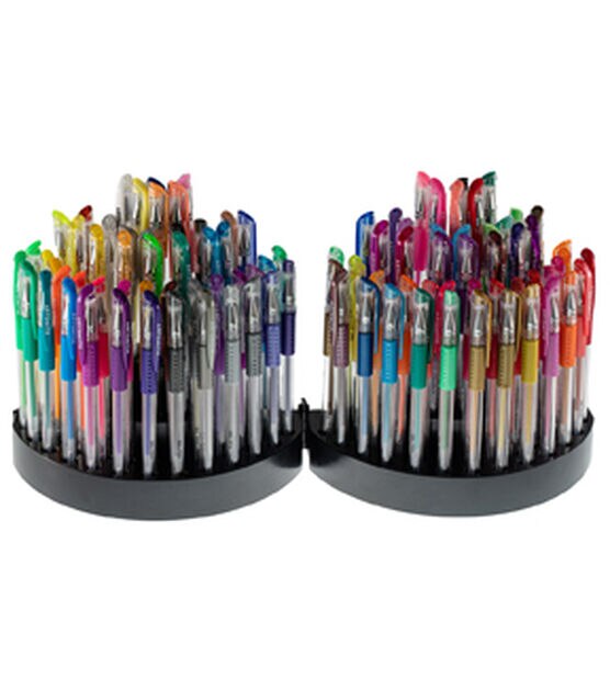 Scribble Stuff Pen Wheel Reusable Pen Display - 40 ct Gel Pens