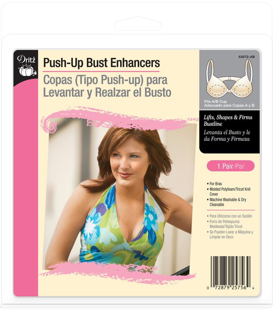 Dritz Push-Up Bust Enhancers, A/B Cup, 1 Pair, Nude, A/b, swatch