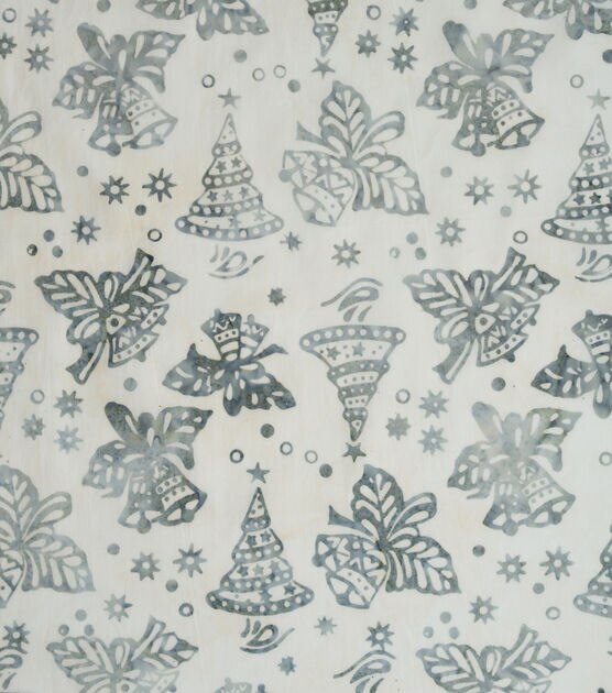 Bells on White Christmas Cotton Fabric