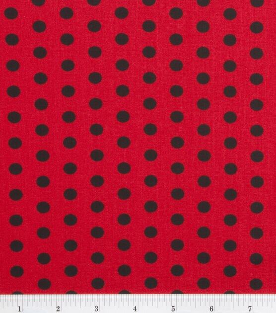 Cali Fabrics Red Swiss Dot Cotton Lawn Fabric by the Yard