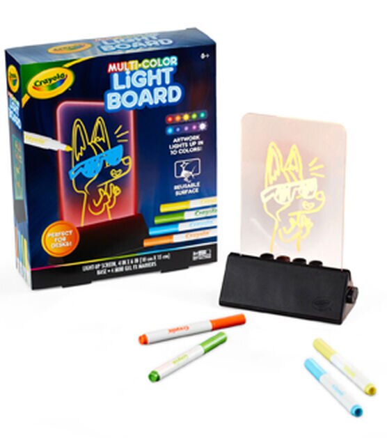 Crayola 11ct Multi Color Glow In The Dark Light Board, , hi-res, image 2