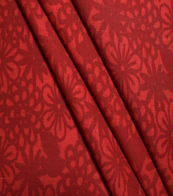 Red Floral Print Quilt Cotton Fabric by Quilter's Showcase, , hi-res, image 3