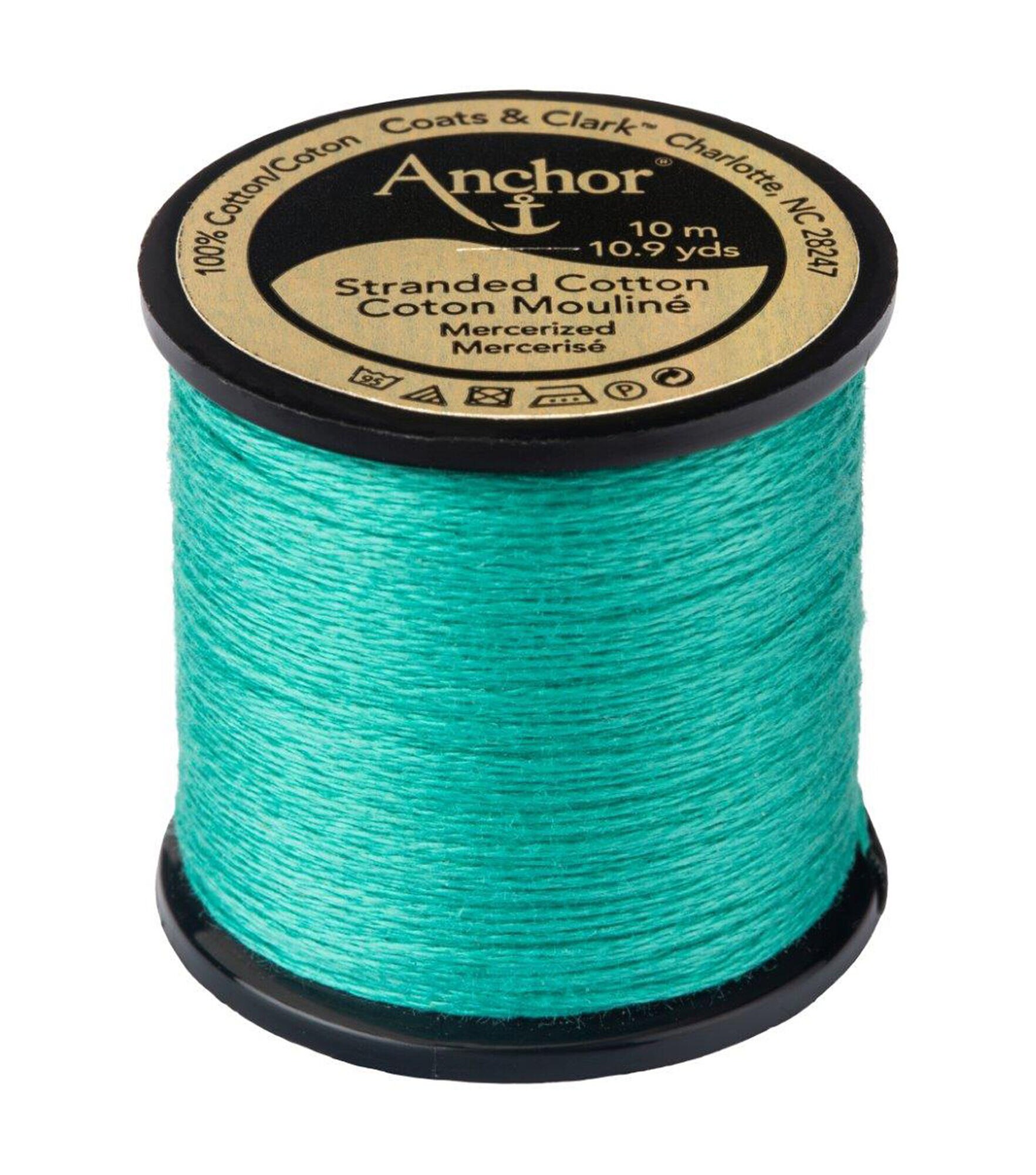 Anchor Cotton 10.9yd Greens Cotton Embroidery Floss, 1072 Jade Medium Light, hi-res