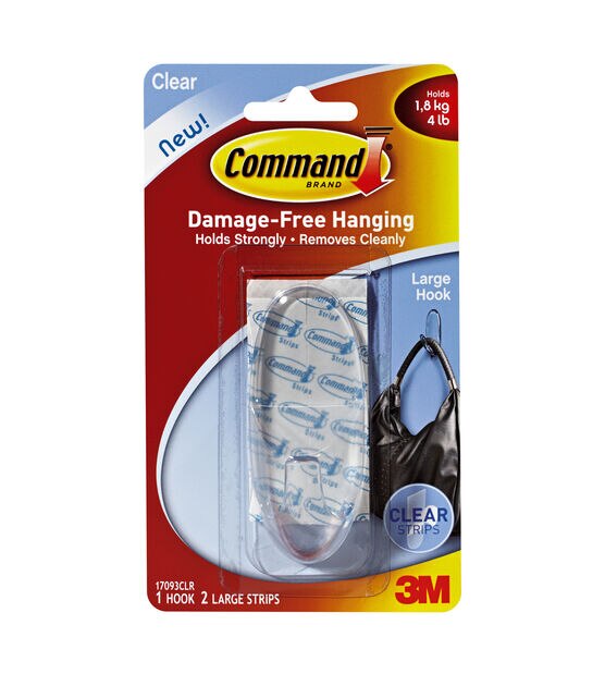 Command 6ct White Small Hooks & Adhesive Strips