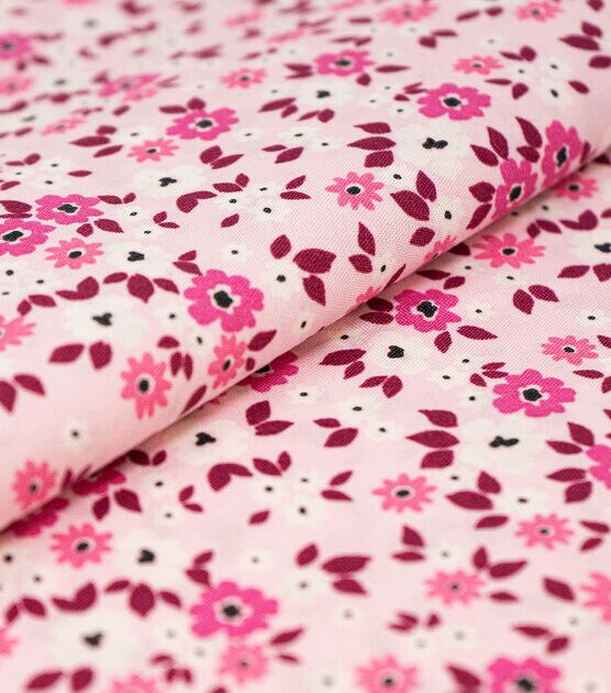 Singer Pink Floral Quilt Cotton Fabric, , hi-res, image 2