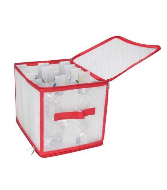 Northlight 12.5 Transparent Zip Up Christmas Light Storage Box