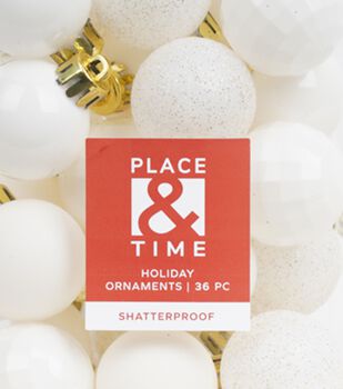 30mm Shatterproof Christmas Ball Ornaments 36ct by Place & Time