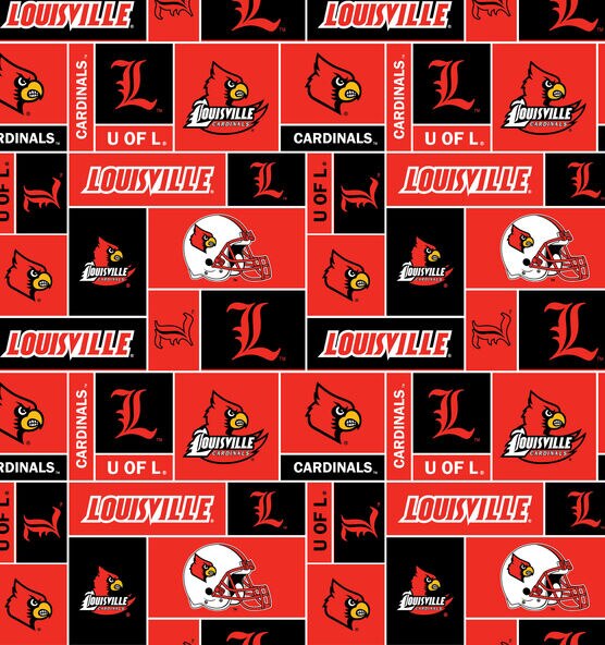 .com: NCAA Louisville Cardinals Buffalo Plaid Fleece, Fabric by the  Yard : Sports & Outdoors
