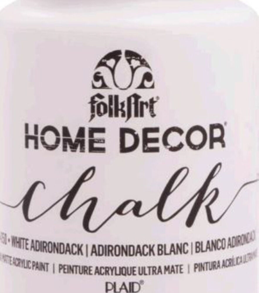 FolkArt Home Decor Chalk 8 oz, White Adirndck, swatch