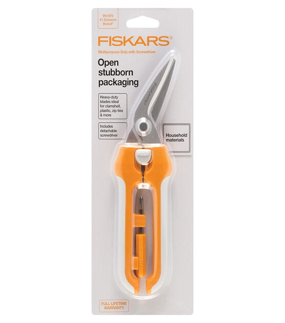 Fiskars 158920-1010 Package Opener Plus More - Orange Package Opener