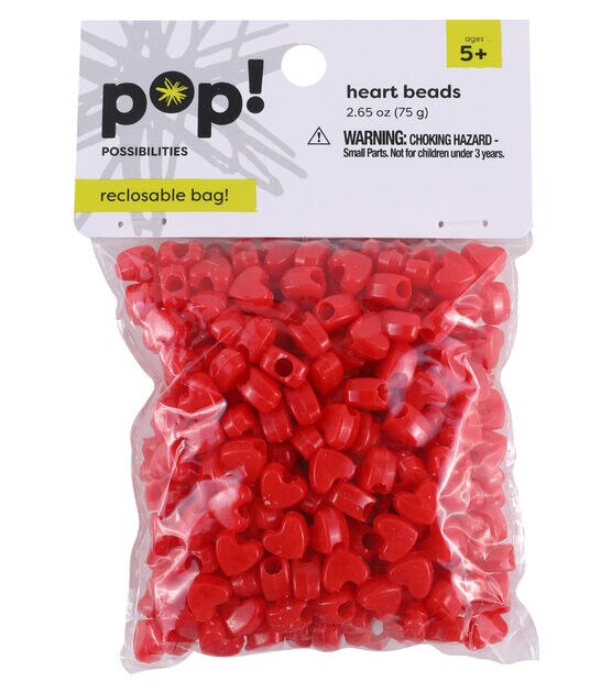 Pony Beads, 9x6mm, Transparent Red (650 Pieces)