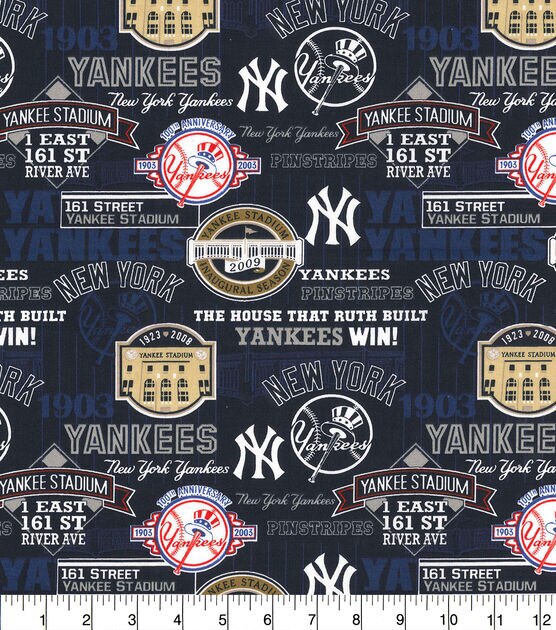 Fabric Traditions MLB Cotton Fabric NY Yankees Dot