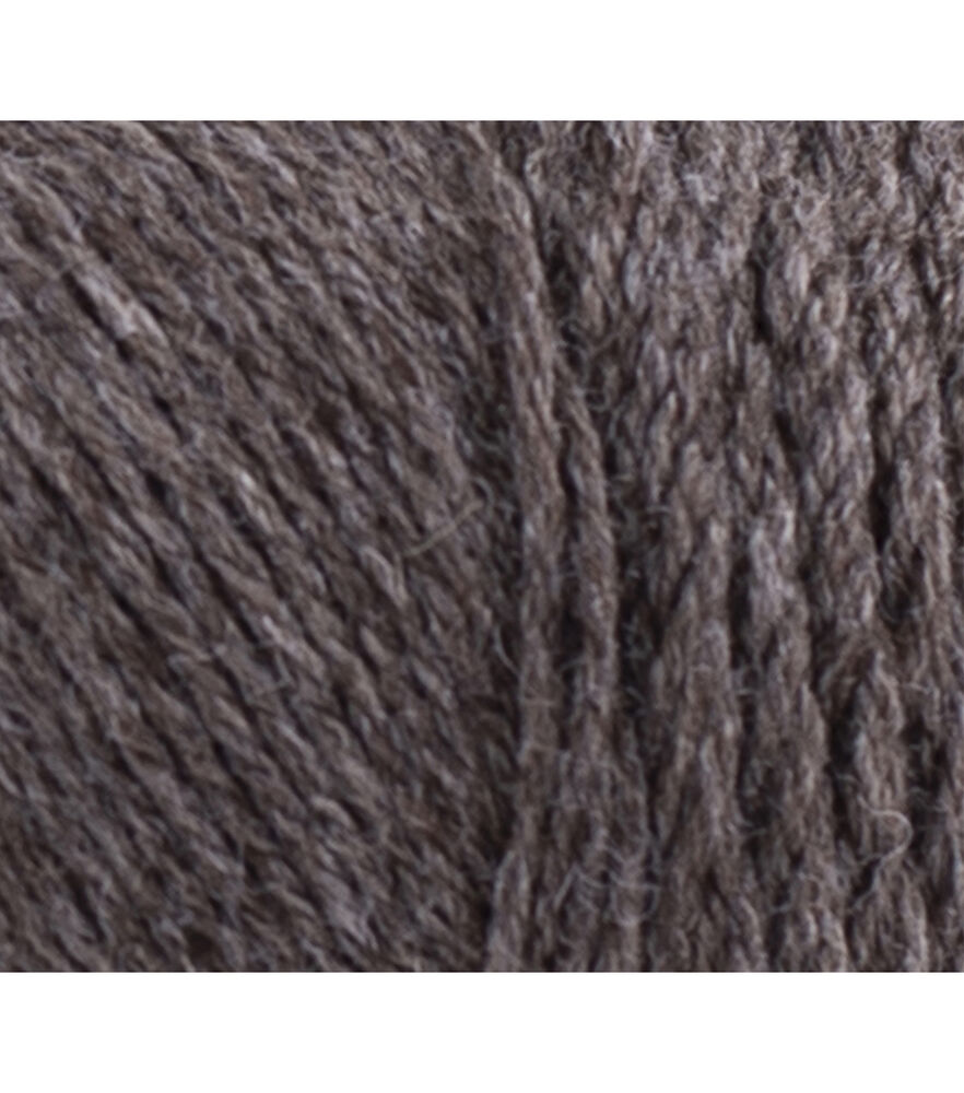 Lion Brand Fishermen's Worsted Wool Yarn, Brown Heather, swatch, image 1