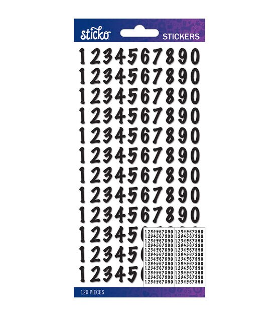 Sticko Stickers Black Dot Small Numbers