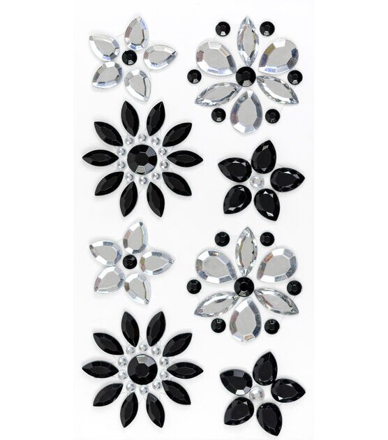 Jolee's Boutique 8 Pack Bling Stickers Flowers