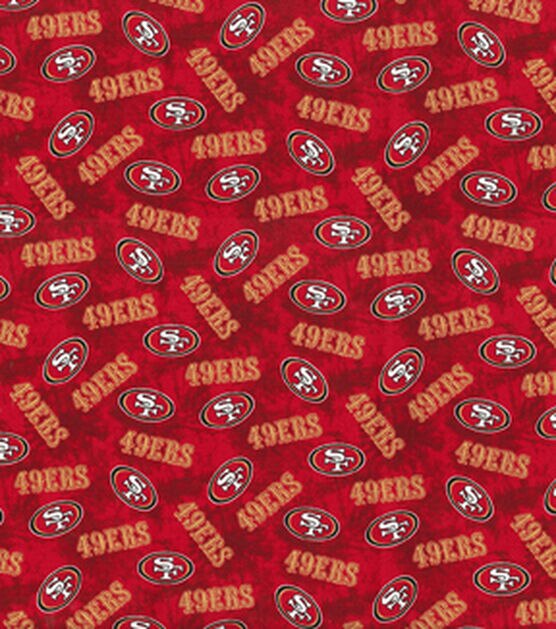 NFL Red San Francisco 49ers Cotton Duck Canvas